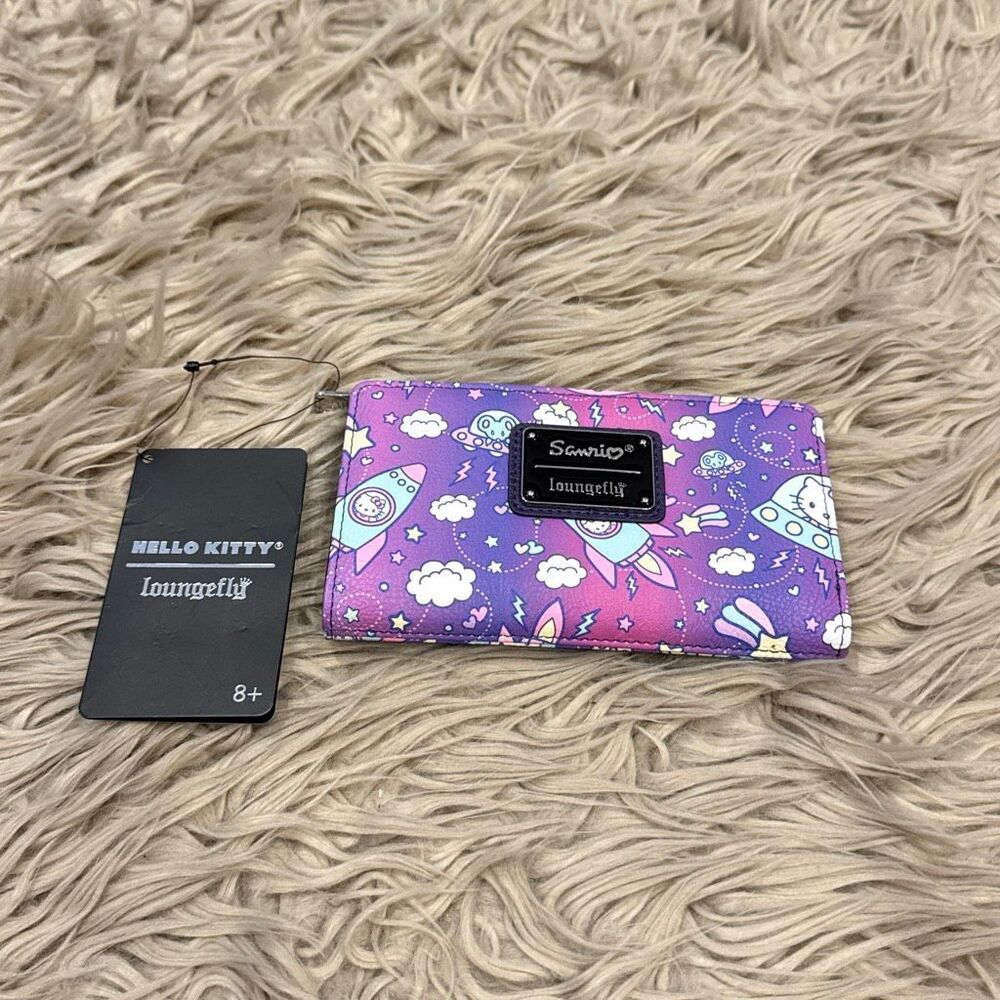 NWT Loungefly x Hello Kitty Spaceship Allover-Print Flap Wallet